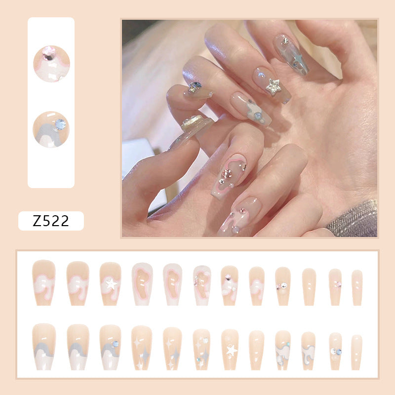 Wholesale 24 Pieces/box Dual Color Diamond Nails Kits Nail Stickers