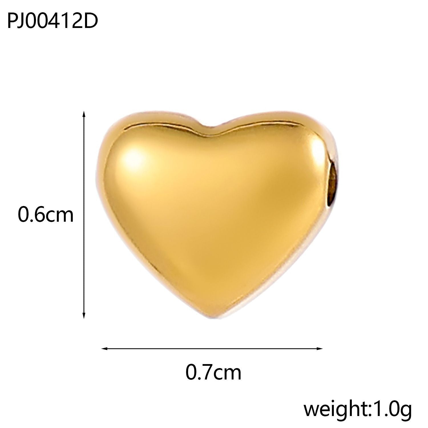 Wholesale Glossy heart five-pointed star stainless steel DIY pendant