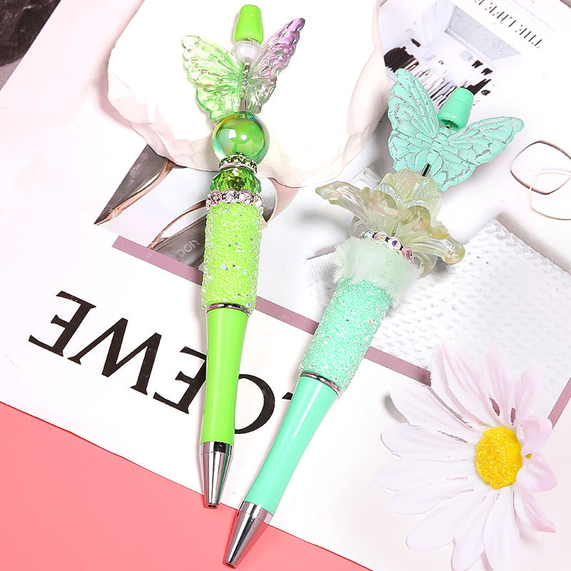 Wholesale 100pcs Acrylic Two-color Gradient Butterfly Beaded DiIYMobile Phone Chain Keychain Pendant Accessories ACC-BDS-BLG042