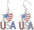 Wholesale  Independence Day earrings  creative I love American letters love earrings