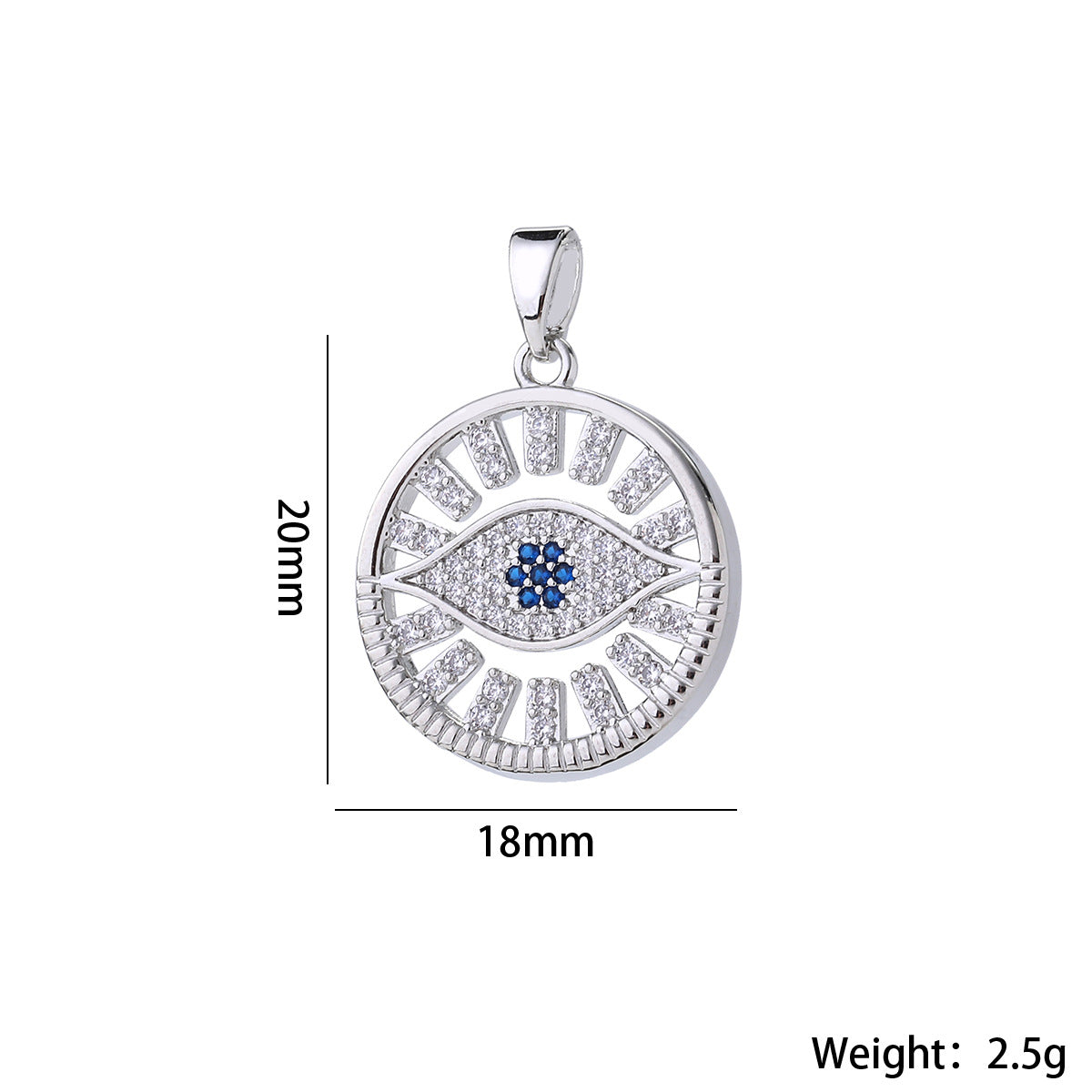 Wholesale Fashion Boho Evil Eye Gold Plated Brass Zircon Pendant For DIY Necklace Making Boutique Resale