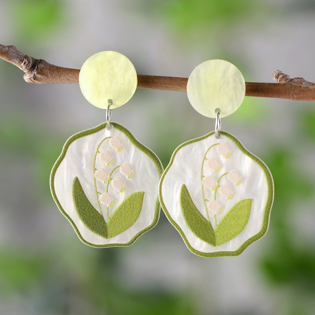 Wholesale Flower Leaf Pendant Earrings