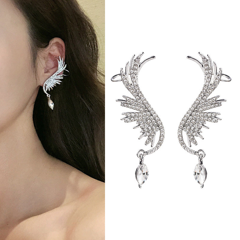 Wholesale  full diamond butterfly snake-shaped earrings