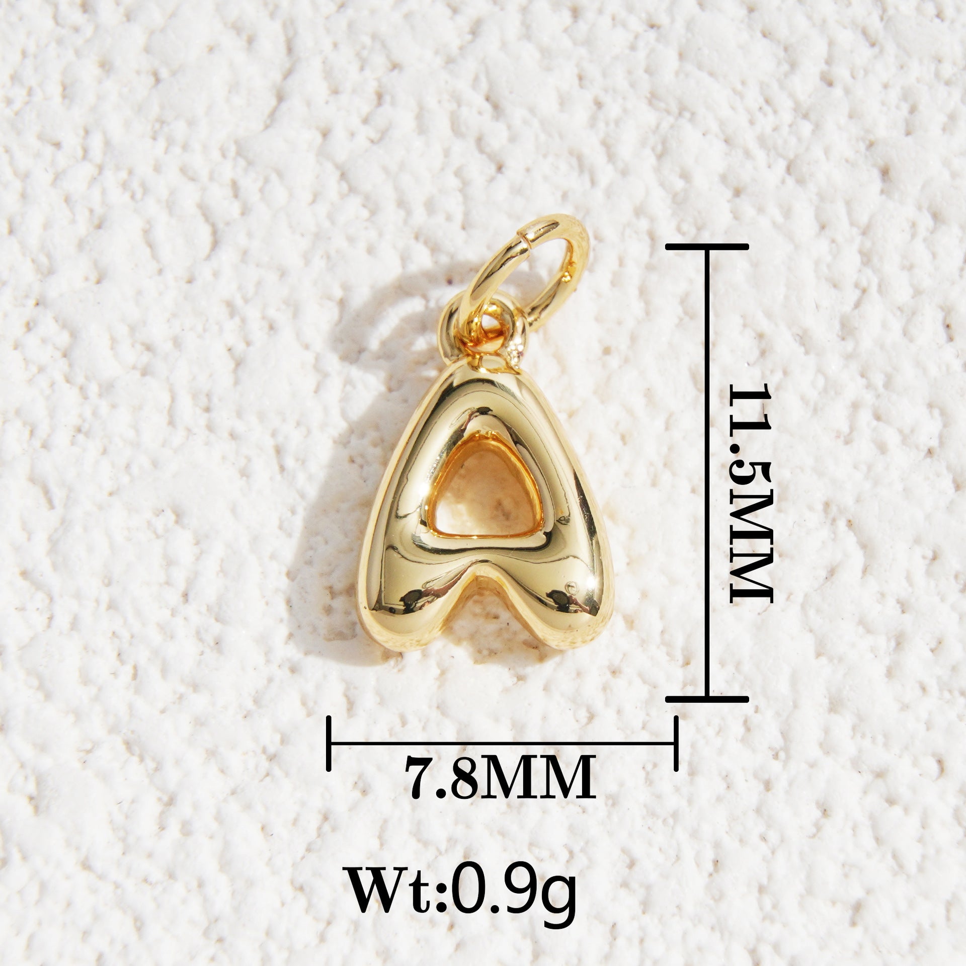 Wholesale5pcs DIY Copper Jewelry Charms— Gold-Tone Letter Series