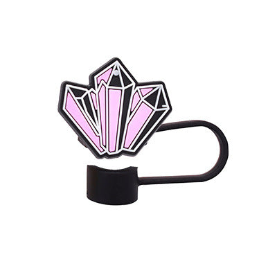 Wholesale Random 100pcs Halloween 10MM PVC Straw Tube Cap ACC-SCR-YiQu001