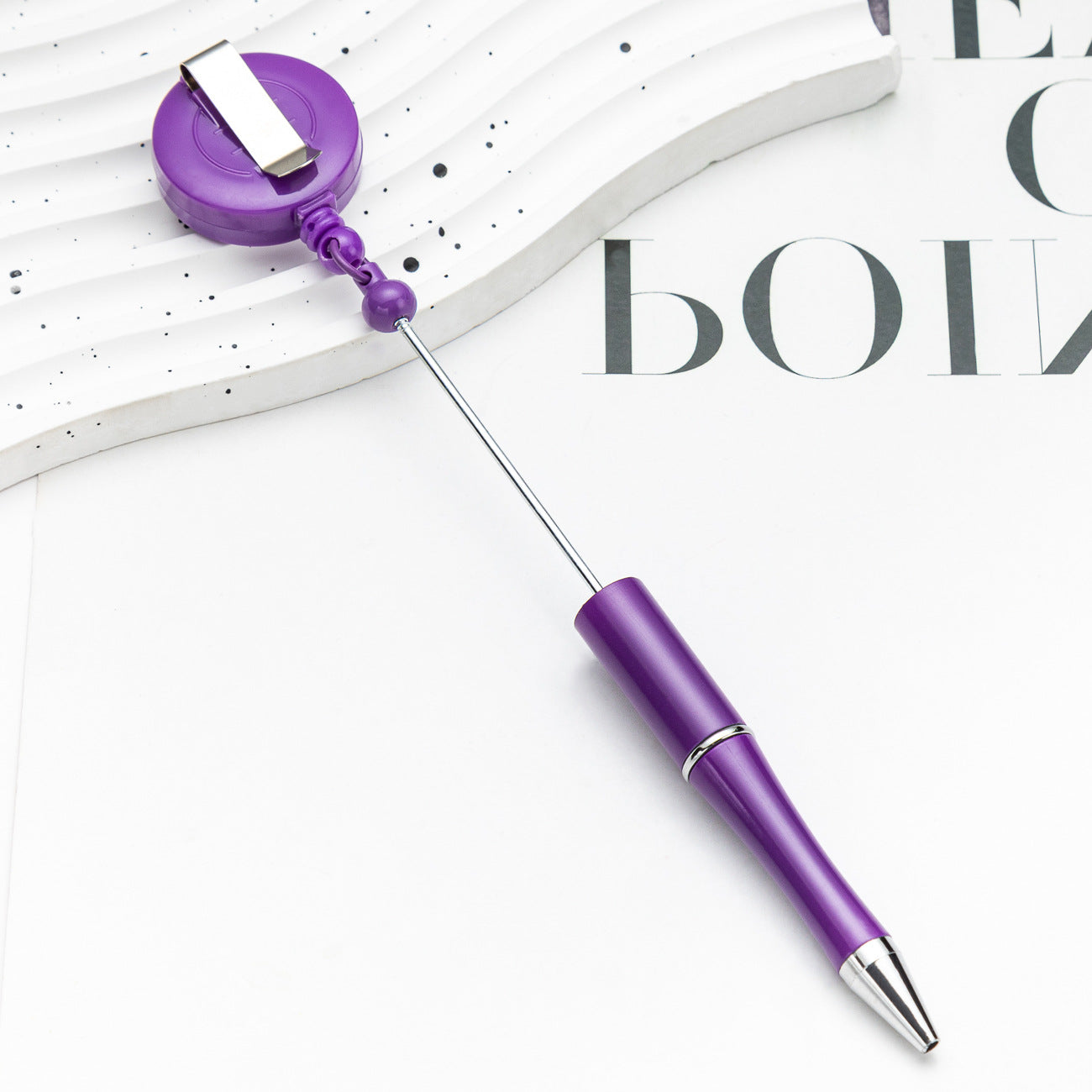 Wholesale Beadable Pens Plastic Badge Reels DIY Beaded Pens ACC-PN-HuaH059