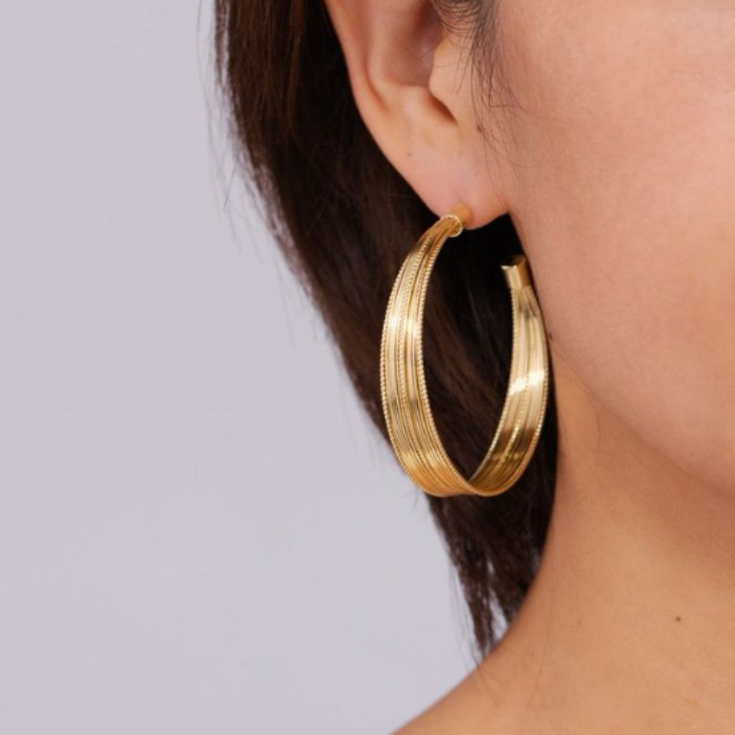 Wholesale  exaggerated personality round earrings