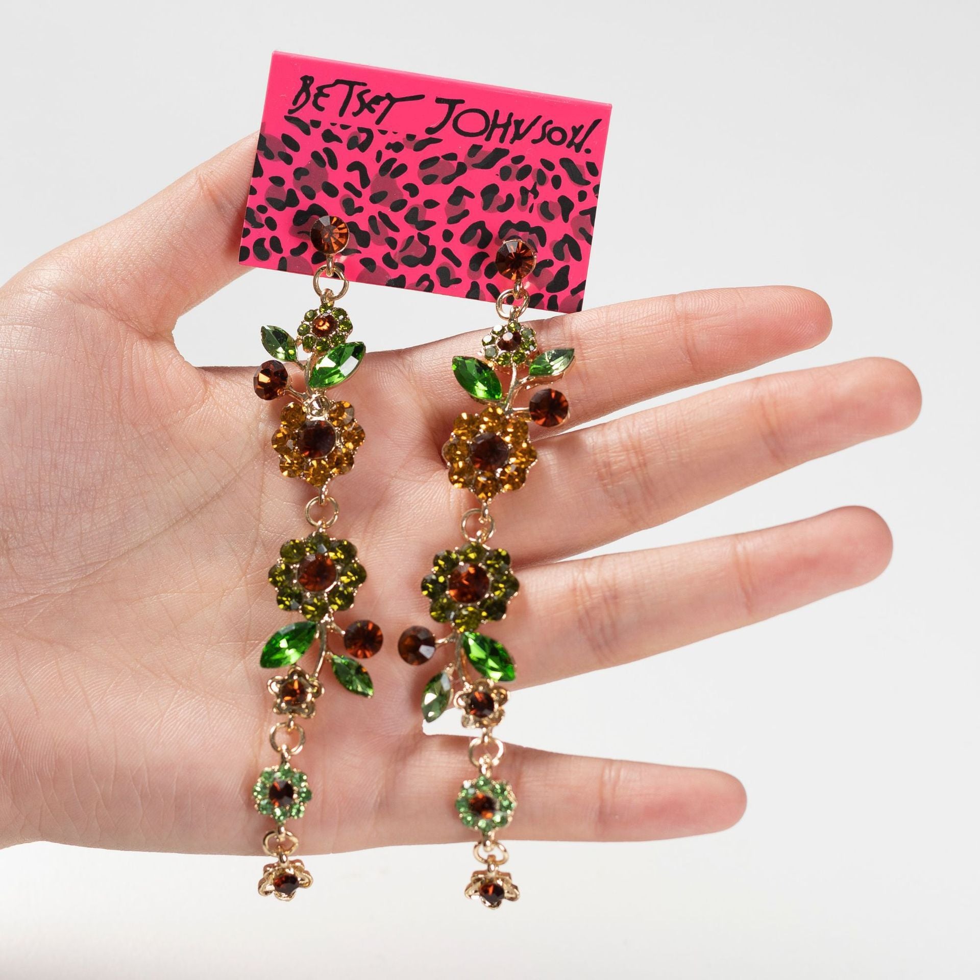 Wholesale Alloy Flower Tassel Earrings