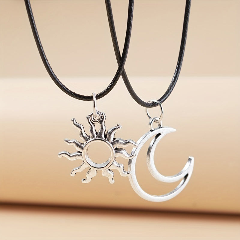 Wholesale Sun and Moon Couple Design Necklace Clavicle Chain Choker Necklace ACC-NE-JiuS010