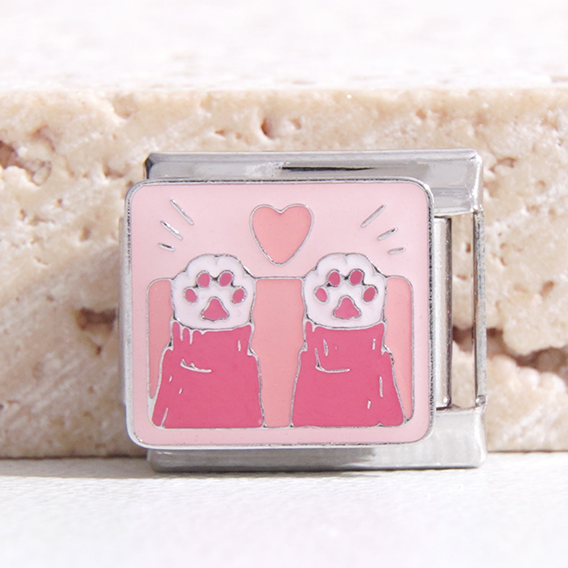 Wholesale Italian Charm Bracelet 9mm DIY Splicing Removable Cartoon Cat Stainless Steel Composable Bracelet