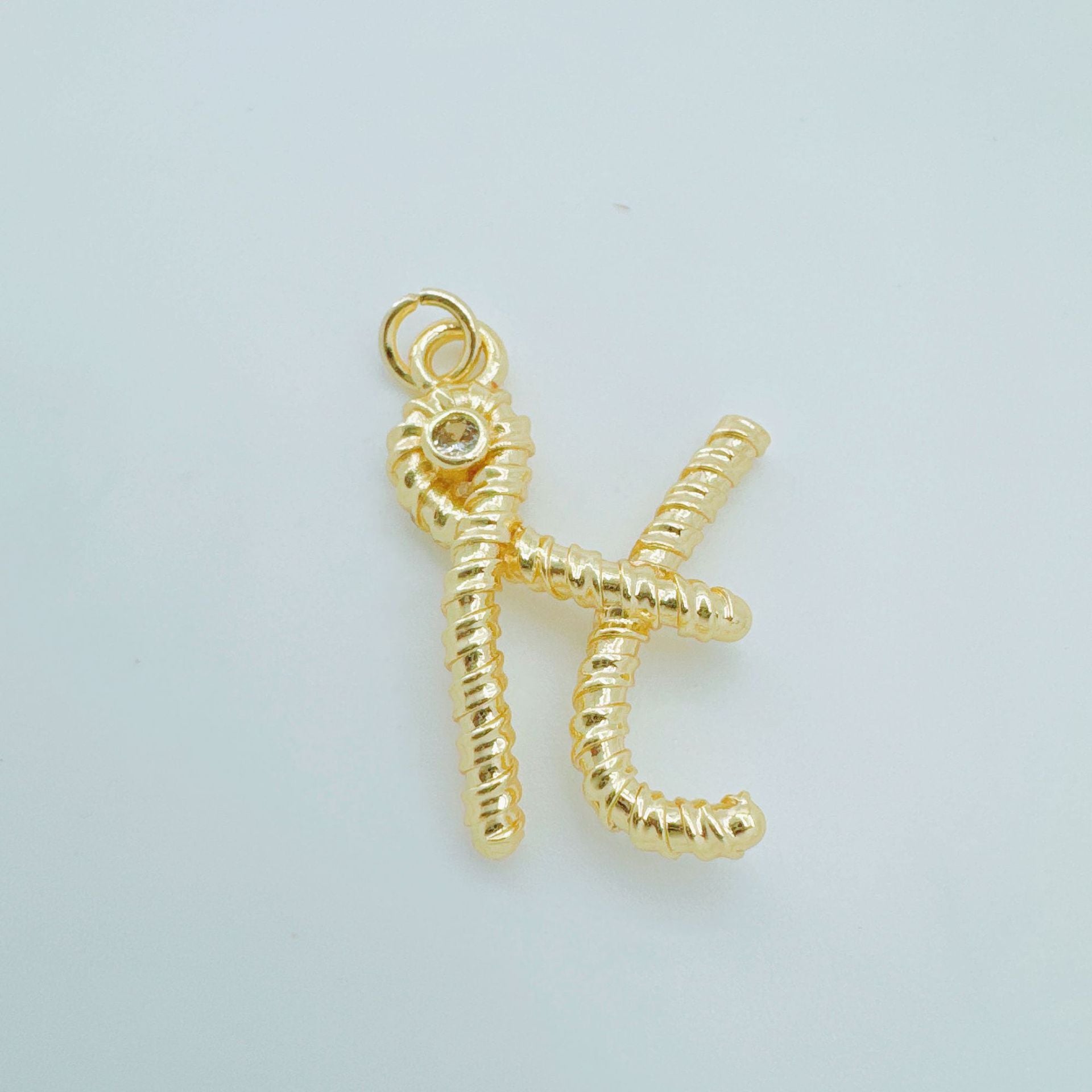 Wholesale Gold Plated Copper 26 Letter Alphabet Pendant,  Trendy Hip-Hop Jewelry Accessory for Everyday Gift