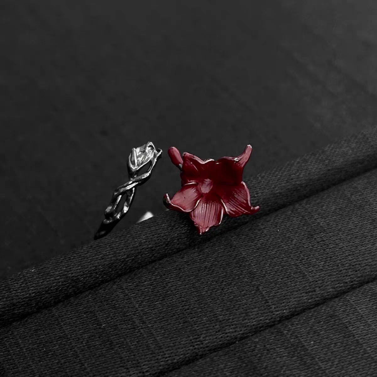 Wholesale Dark Gothic Mandala Adjustable Ring Alloy Electroplated Jewelry Accessory