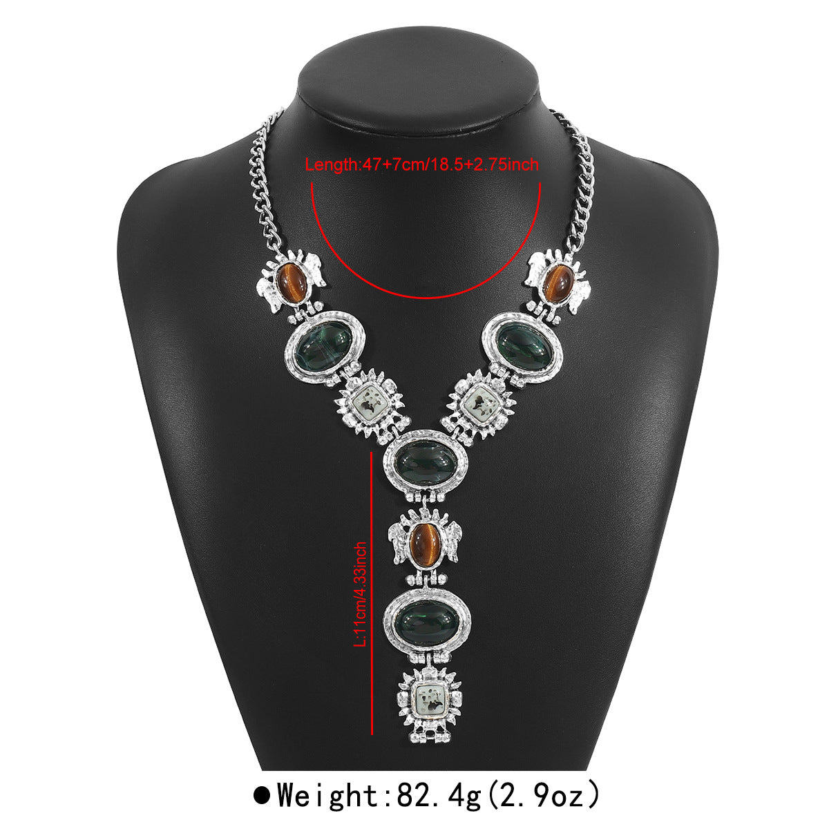 Wholesale Retro Baroque Style Fashion Resin Necklace