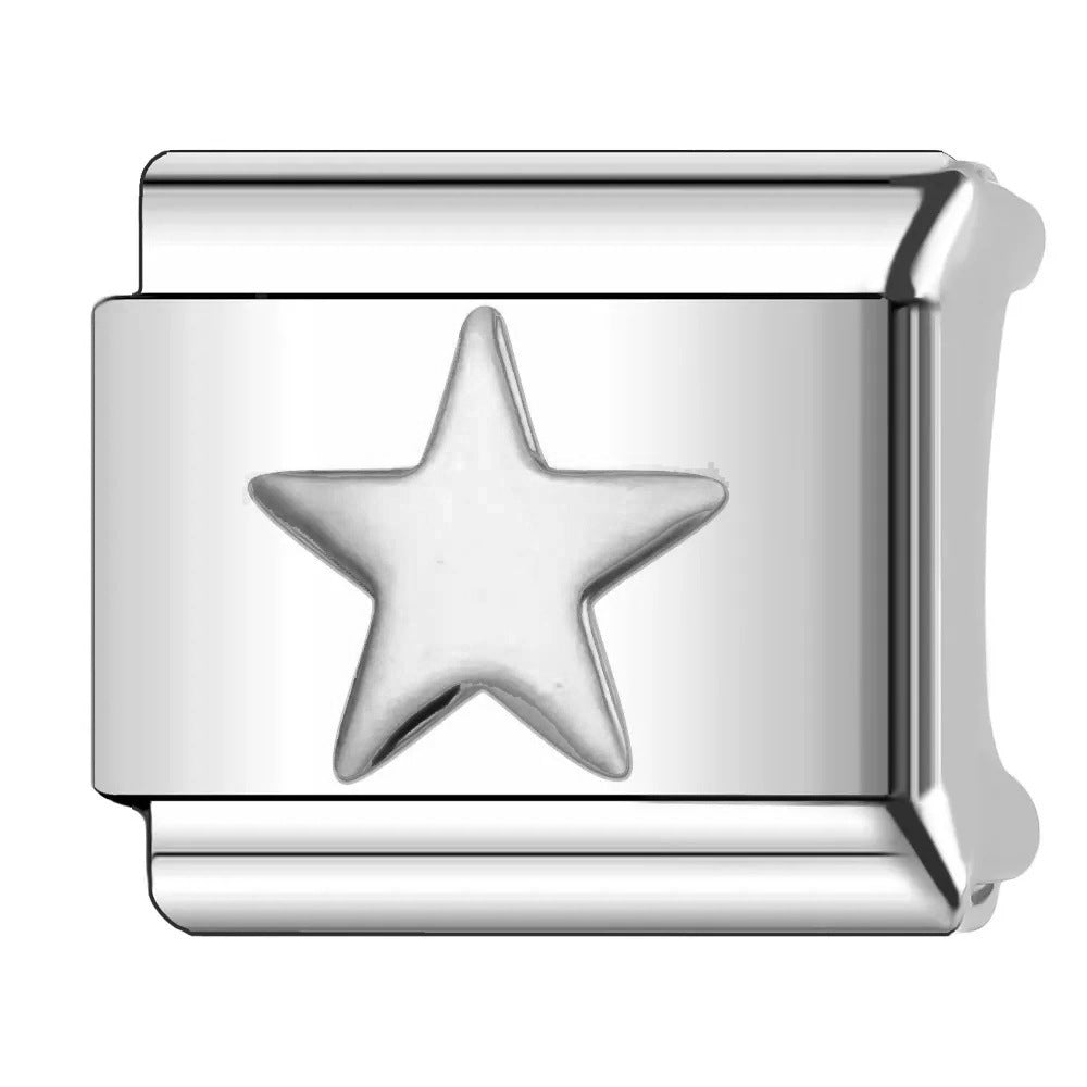 Wholesale   Italian Charm Bracelet 9mm DIY heart-shaped  Creative Stainless Steel Composable Bracelet