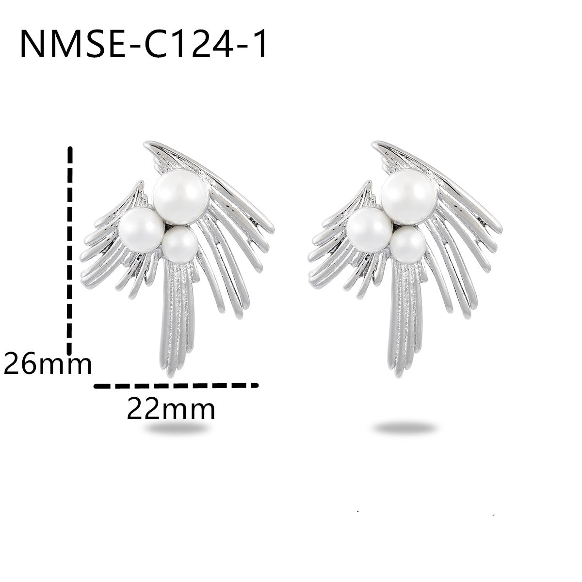 Wholesale  Light Luxury Gold Pearl Stainless Steel Earrings