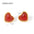 Wholesale 18k gold stainless steel red agate heart earrings rings necklace