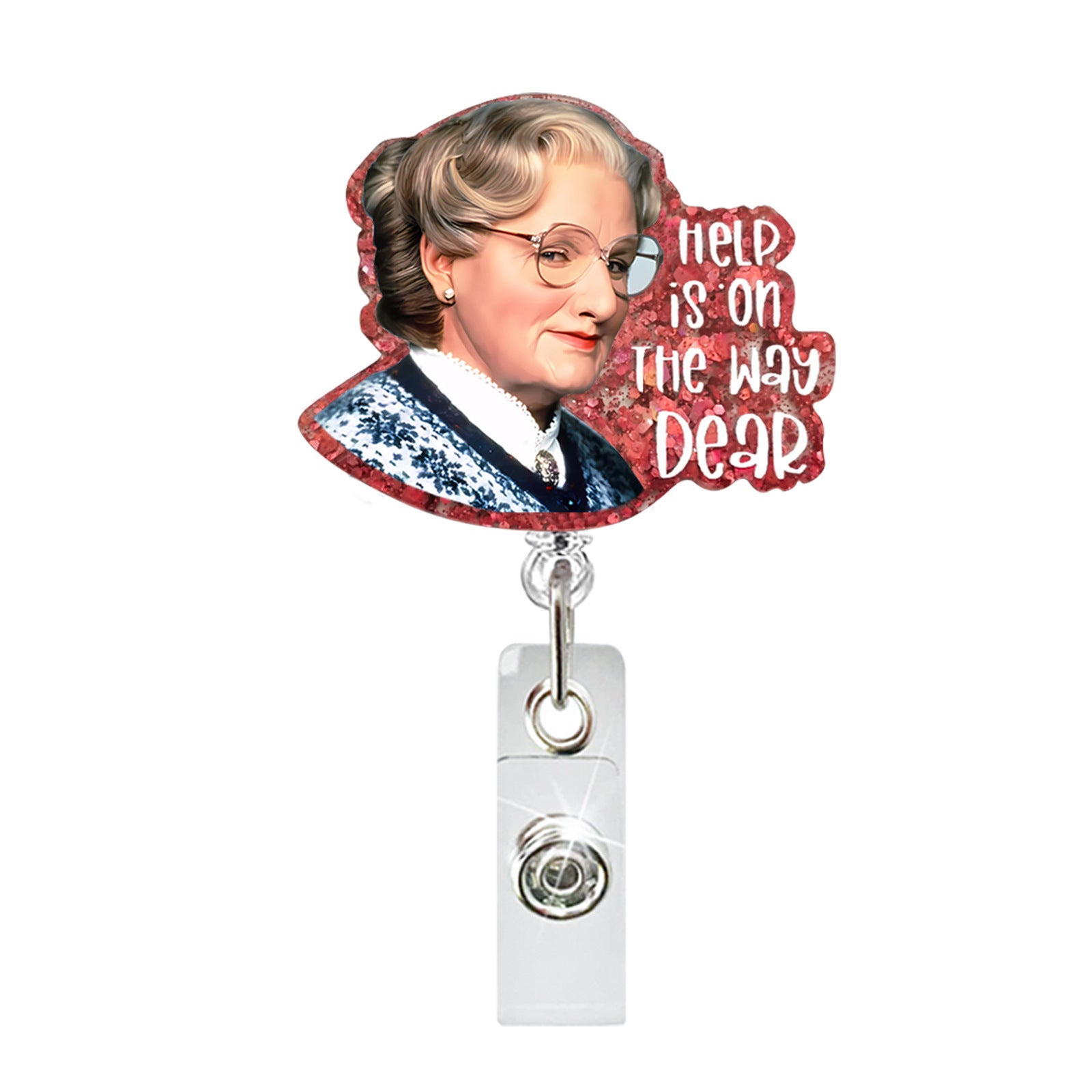 Wholesale Acrylic Letter Medical Retractable Badge Scroll Keychain ACC-KC-QiDing006