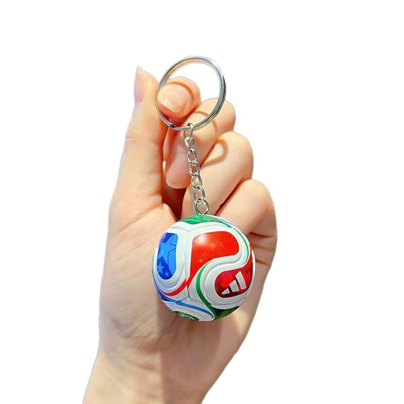 Wholesale 2026 USA Canada Mexico World Cup Football Keychain Pendant Creative Sports Mini Gift Car Key Accessory