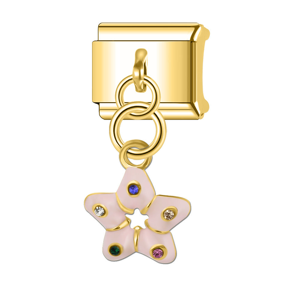 Wholesale Italian Charm Bracelet 9mm DIY Splicing Cute Creative Stainless Steel Composable Bracelet