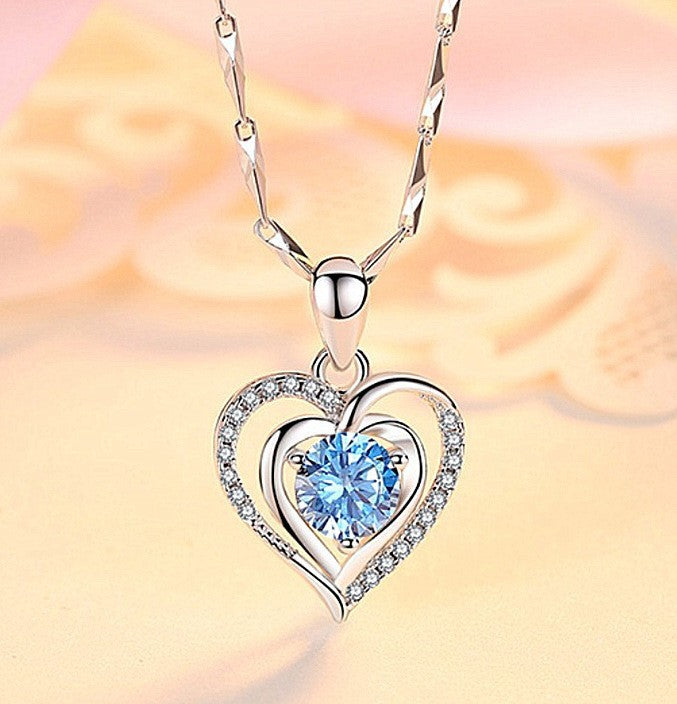 Wholesale S925 Neck Chain Love Heart Shape Necklace
