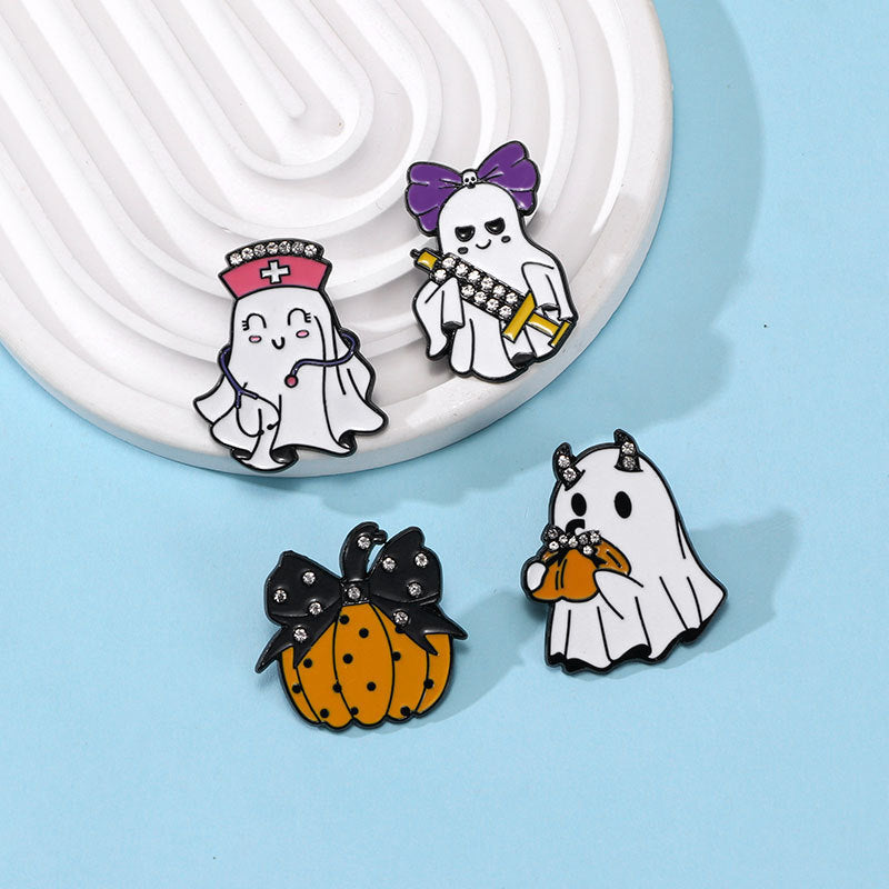 Wholesale  Pumpkin Ghost Cartoon Brooch