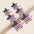 Wholesale  National Day Independence Day flag five-pointed star personality earrings