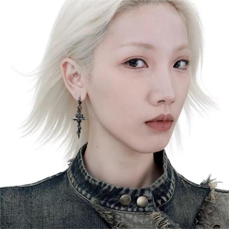 Wholesale Unique  Forbidden Rose Cross Earrings