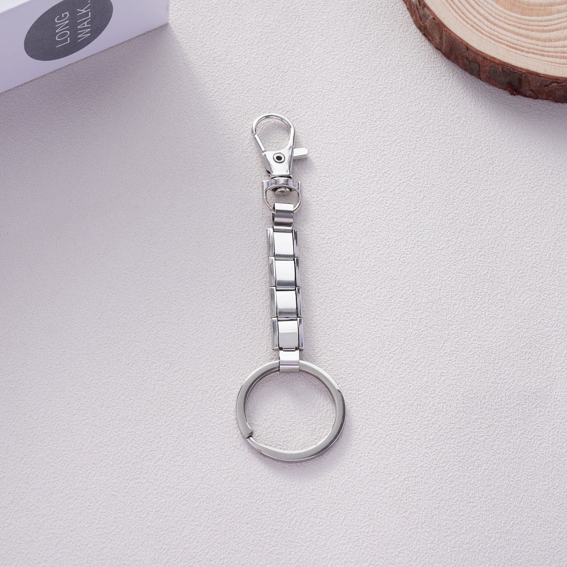 Wholesale 5pcs Stainless steel gold plated Italian charm keychain