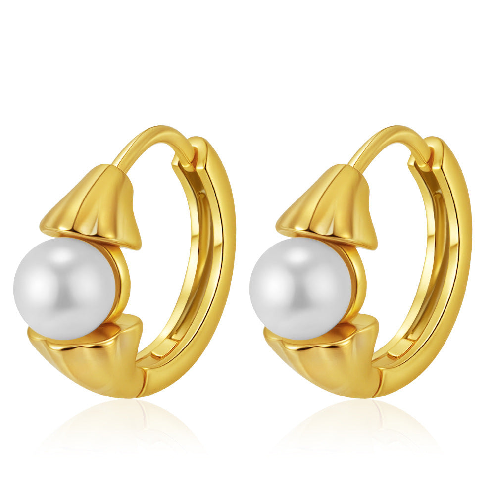 Wholesale Zircon Earrings Stainless Steel 18K Plated Trendy Jewelry Accessory for Women