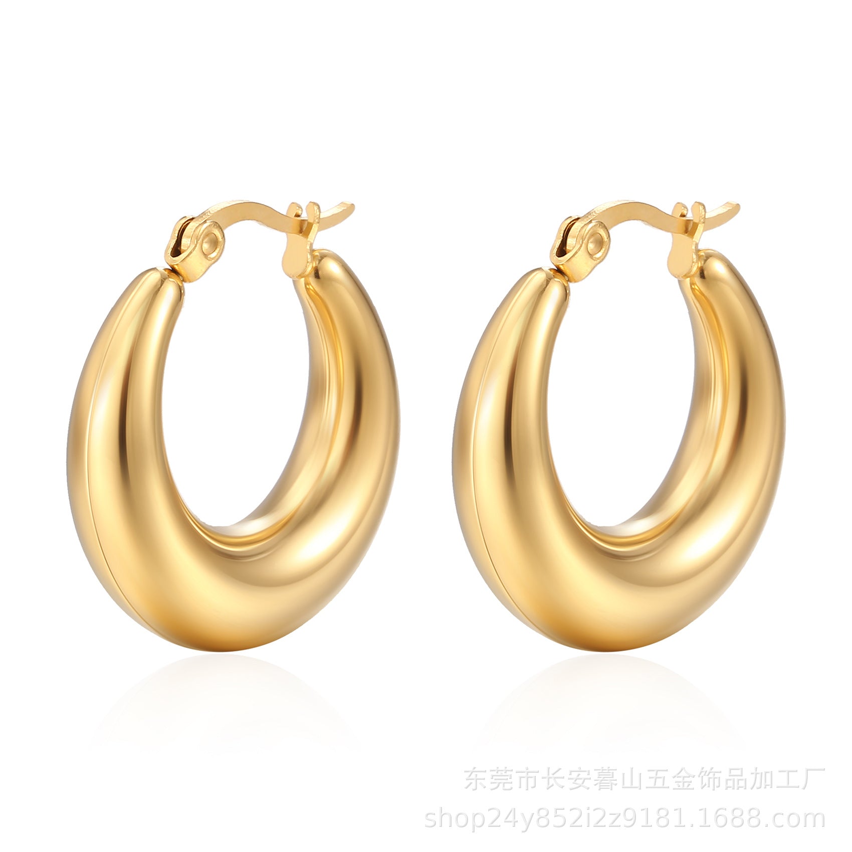 Wholesale Round Stainless Steel Hollow Earrings ACC-ES-MuShan053