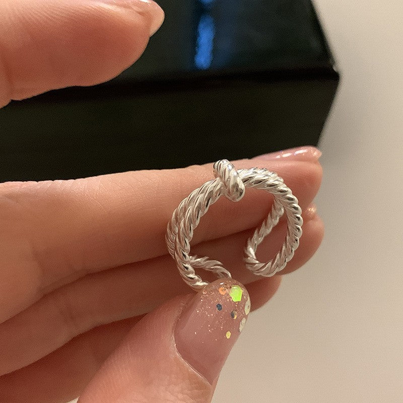 Wholesale 925 Silver Vintage Hollow Love Ring Open Ring Hearts Rings ACC-RS-YaoFeng011