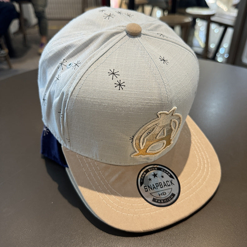 Wholesale Flat Hat  Hip Hop Hat  A Letter All-match Baseball Cap