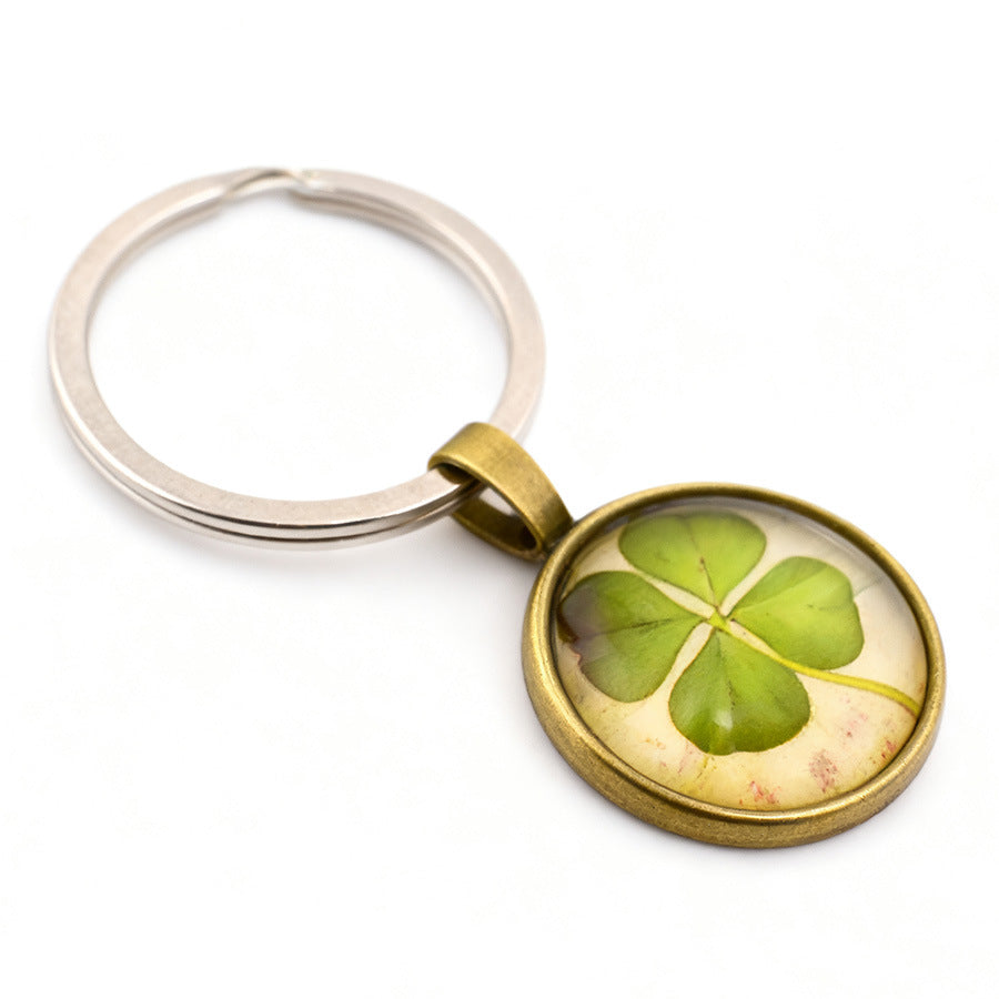 Wholesale Trendy Alloy Mysterious Eye Clover Keychain Pendant Men S European American Style Fashion Accessory Boutique Resale