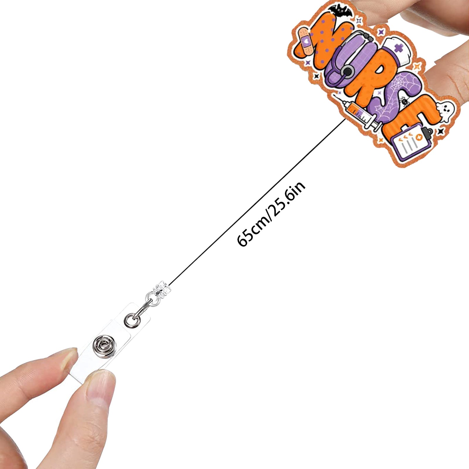 Wholesale  Silly Goose Acrylic Badge Reel - Rotating ID Holder with Alligator Clip for Office or Keychain