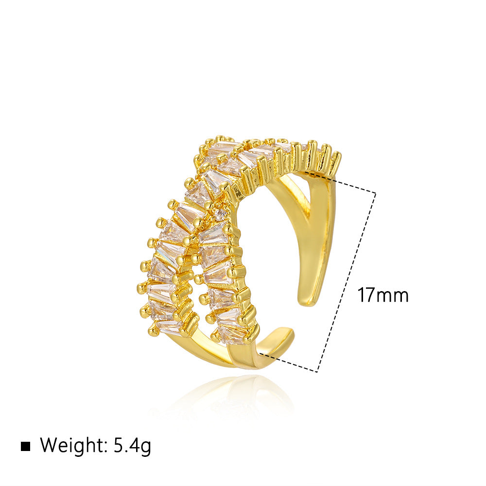 Wholesale 18k color-preserving copper-plated open ring