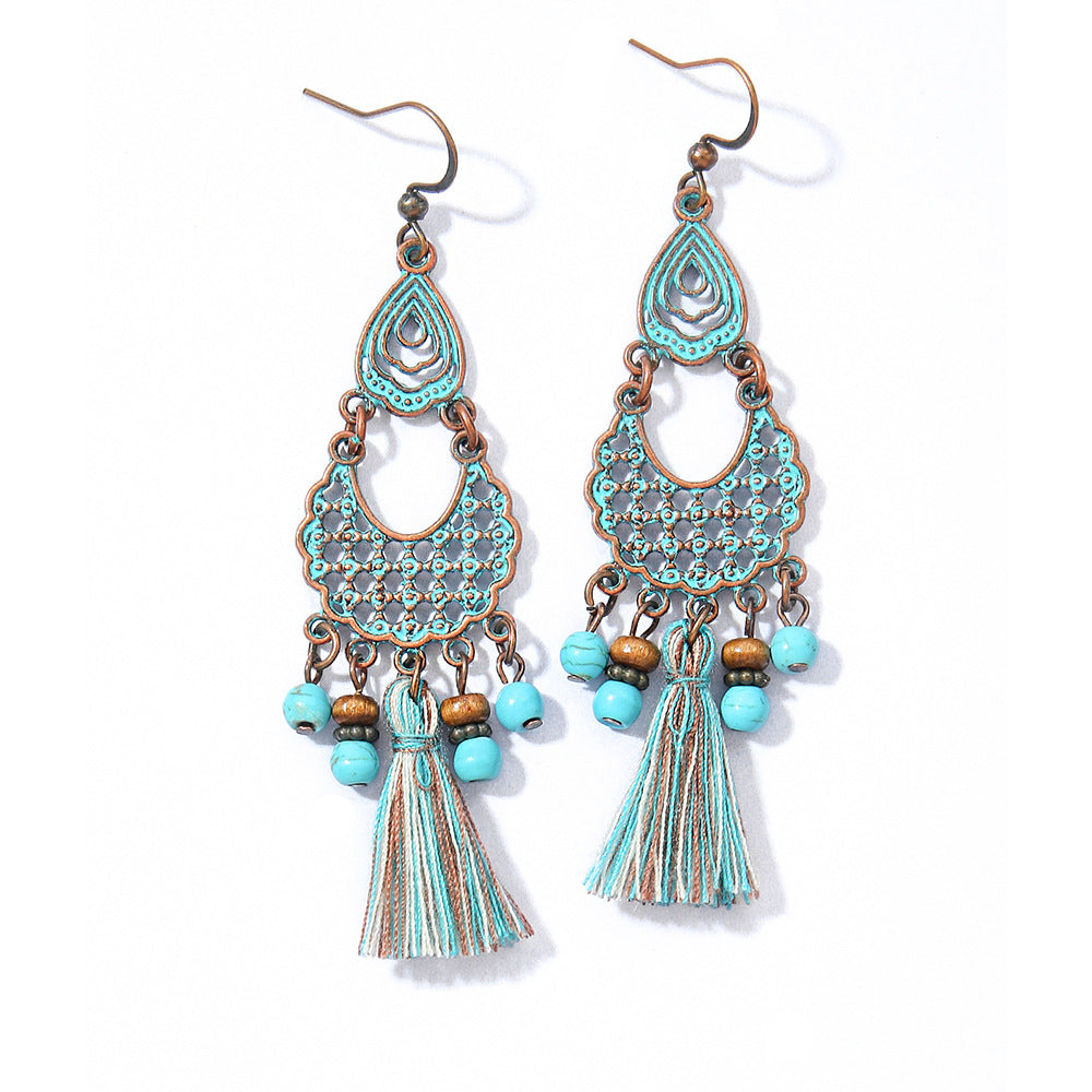 Wholesale Bohemian Tribal Ethnic Style Earrings for Holiday Travel Fashion Accessory