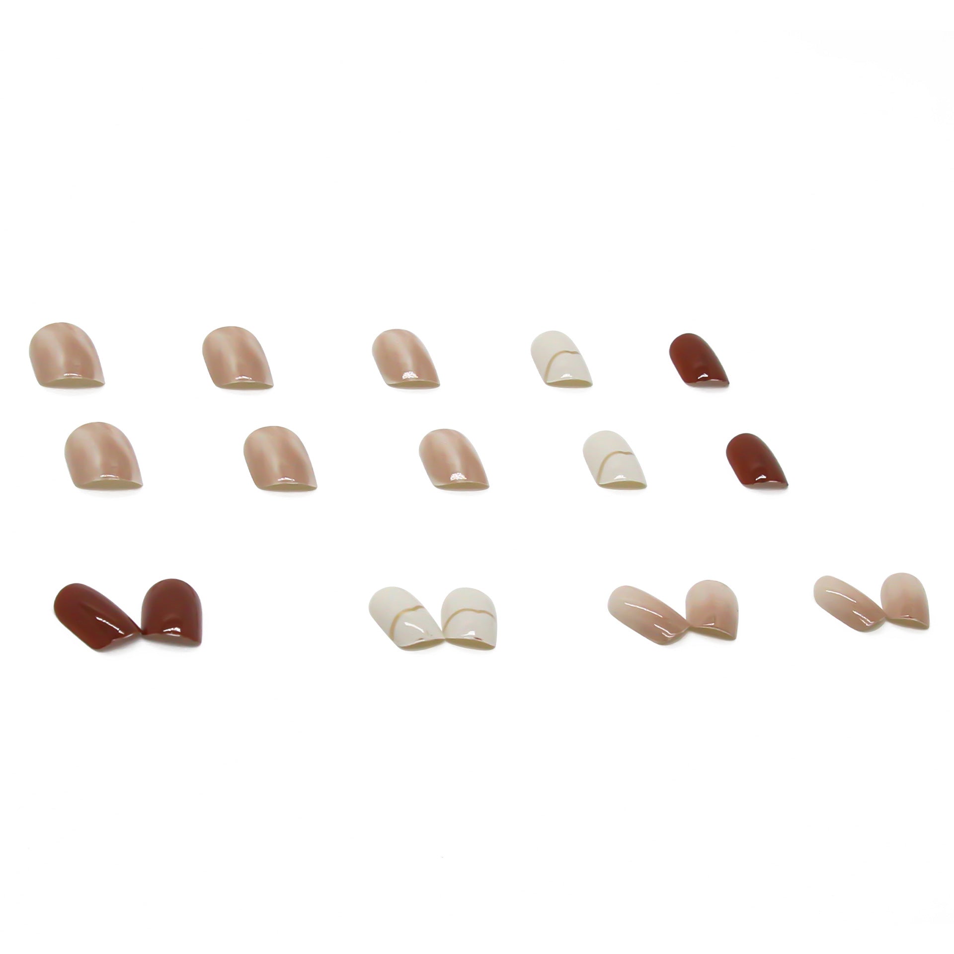 Wholesale  24 Pieces/box Nude Smudge Nails Kits Nail Stickers