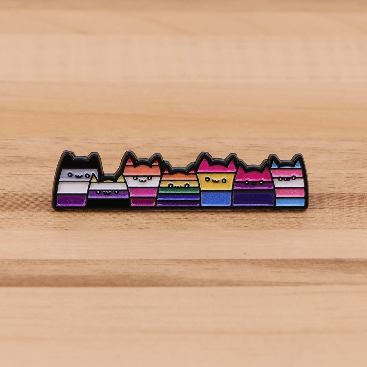 Wholesale Rainbow Cat Animal Brooch