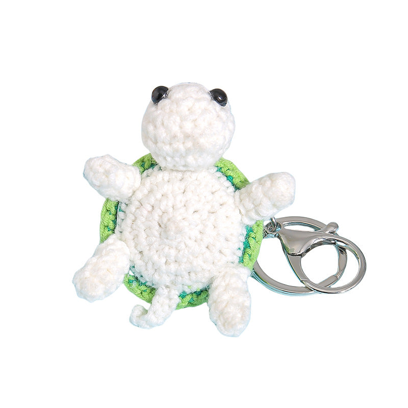 Wholesale Handmade Wool Crochet Doll  Woven Wool Turtle Keychain
