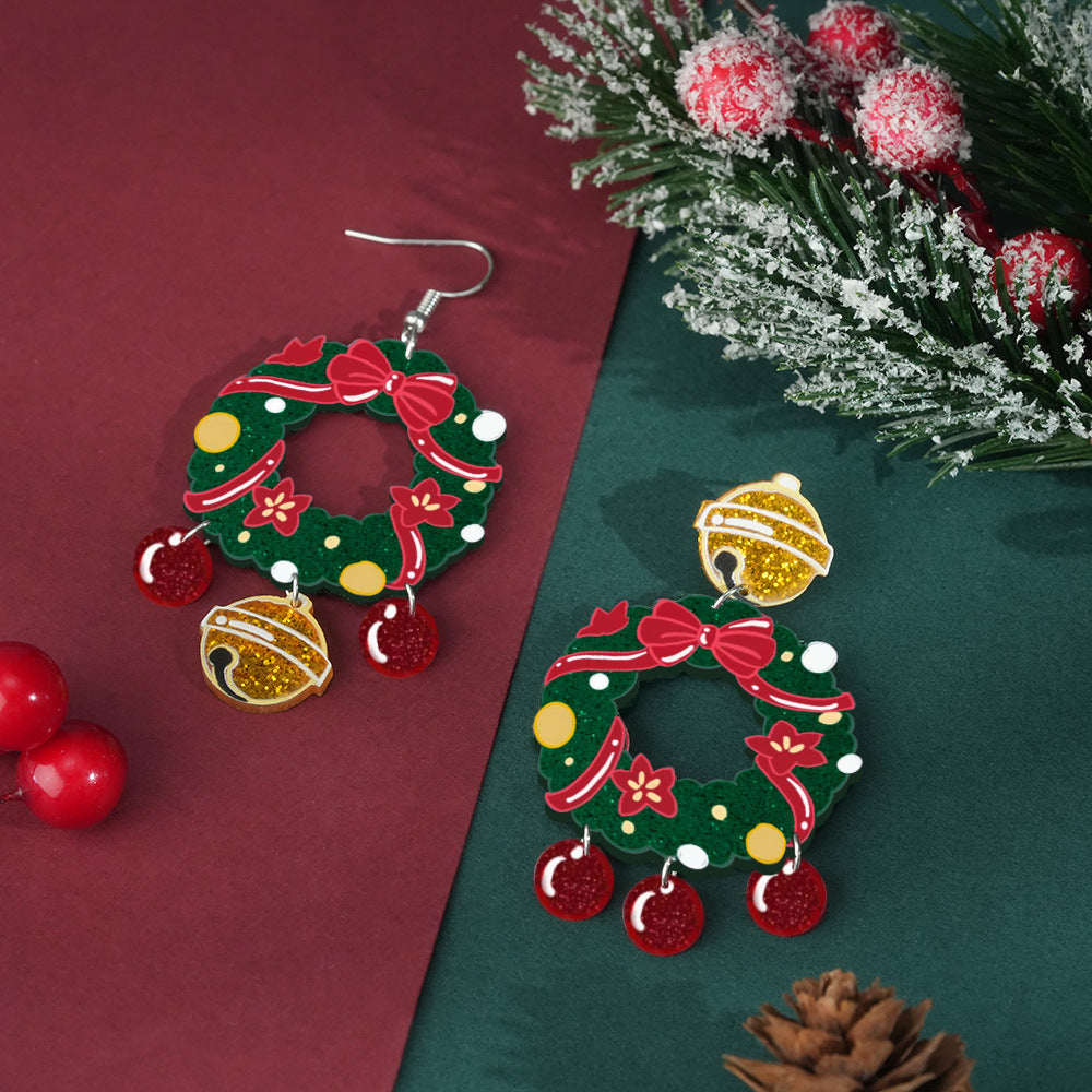 Wholesale Acrylic Christmas  Stocking Earrings