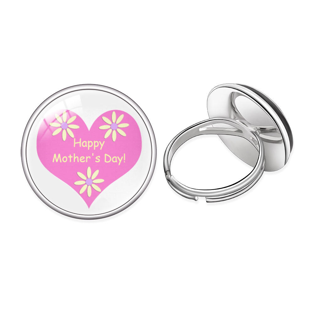 Wholesale mother's love MOM heart-shaped ring