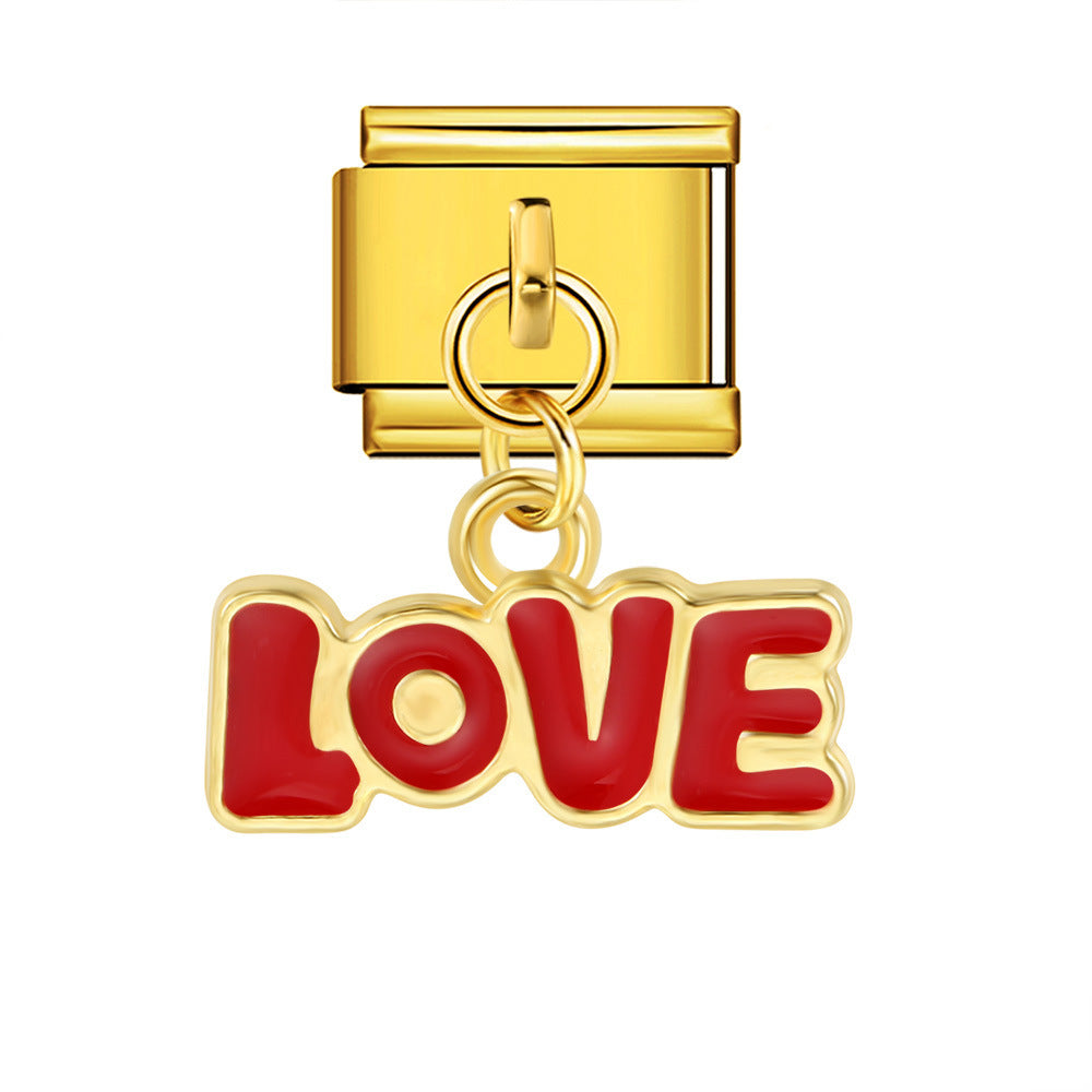 Wholesale  Italian Charm Bracelet 9mm DIY hook style Creative Stainless Steel Composable Bracelet