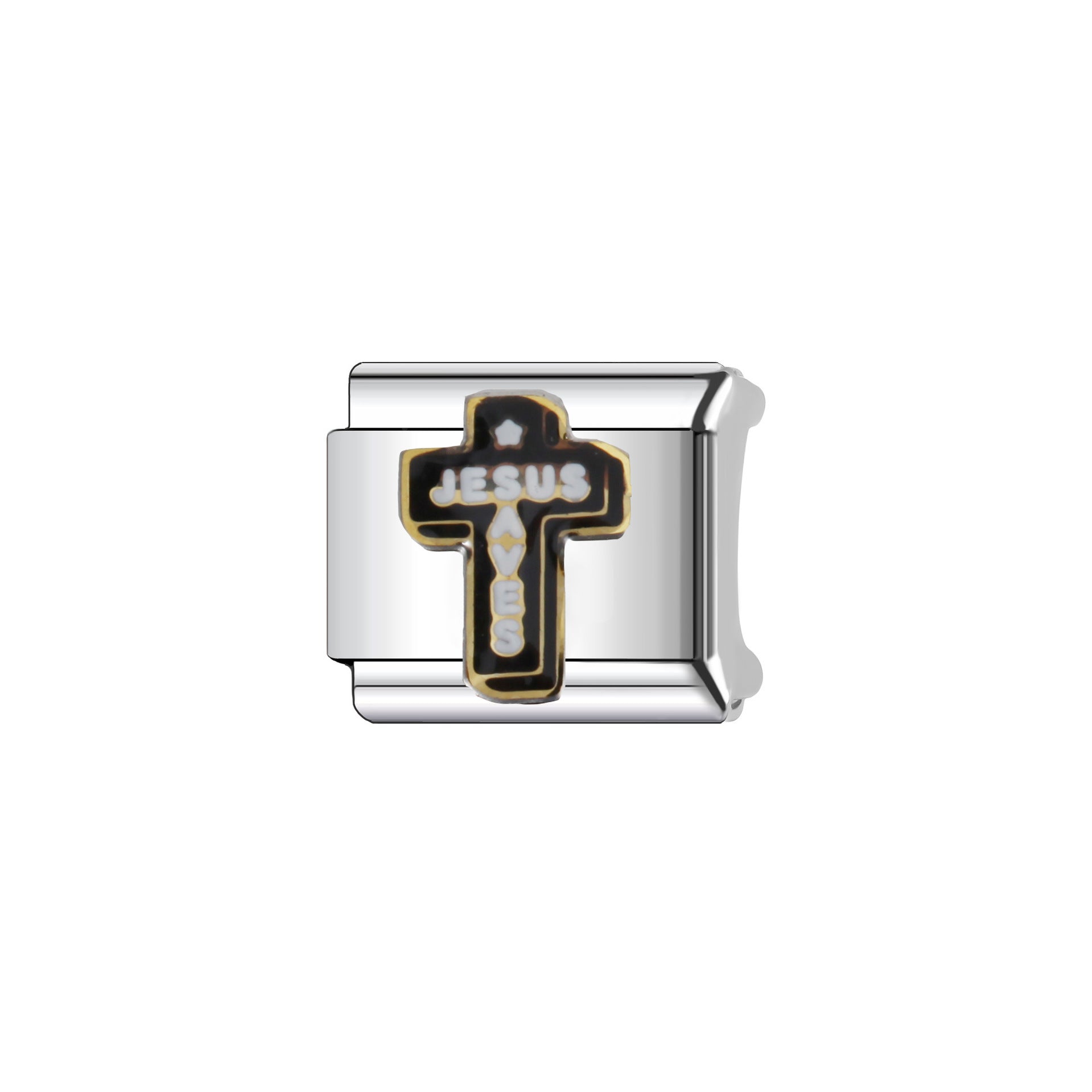 Wholesale  9mm Italian Charm Starter Bracelets DIY square Single Section Creative Stainless Steel Composable Bracelet