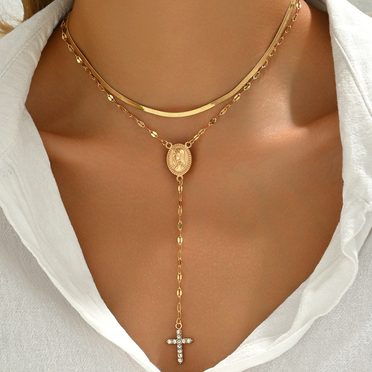 Wholesale Cross-Shaped Pendant Necklace