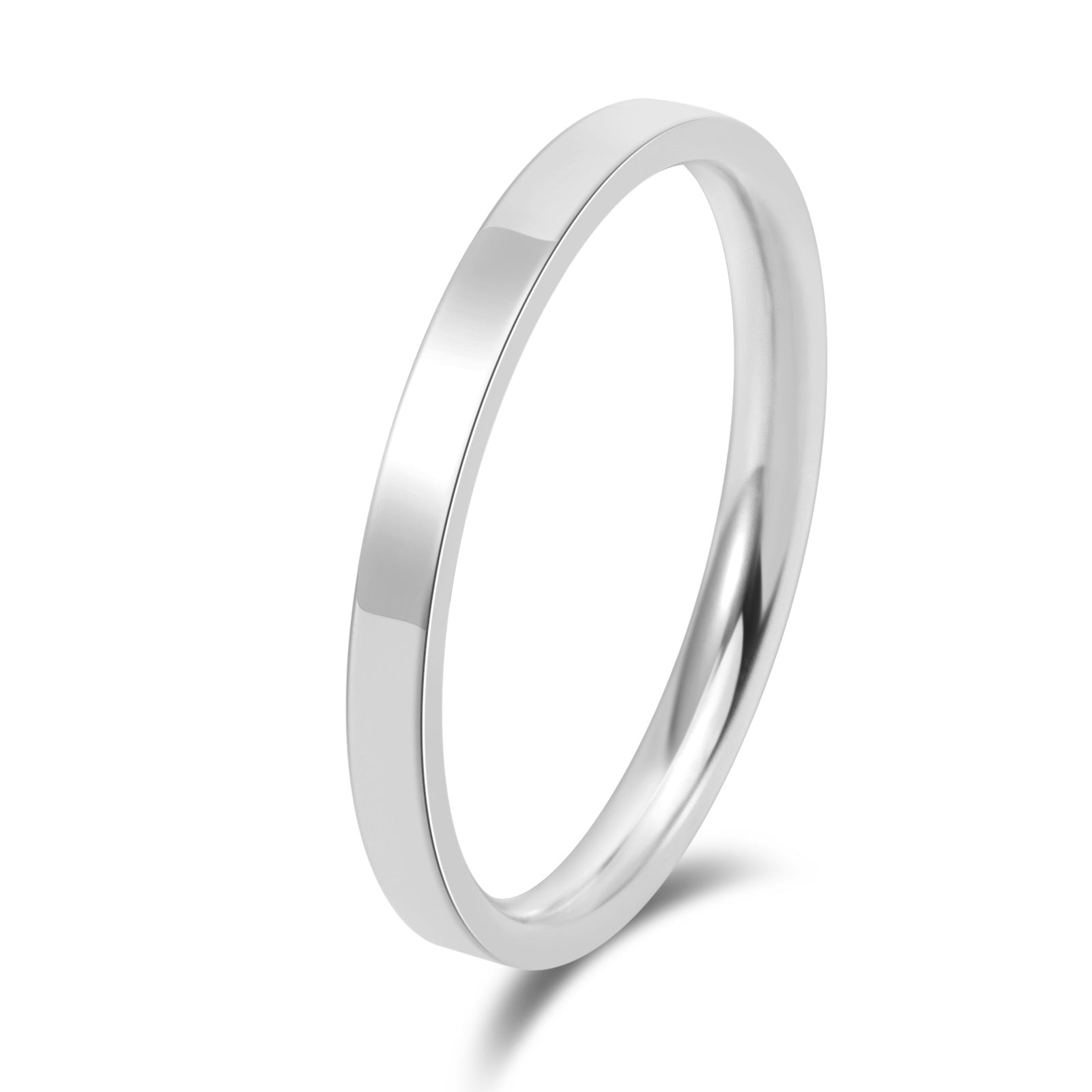 Anello liscio per coppia in acciaio inossidabile ultrafine da 2 mm all'ingrosso