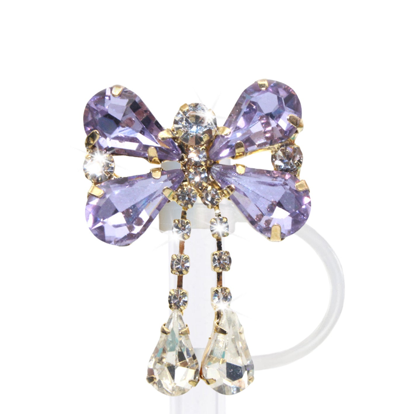 Wholesale Wholesale 50pcs Teardrop Butterfly Pendant 10mm Straw Cover Straw Tube Cap