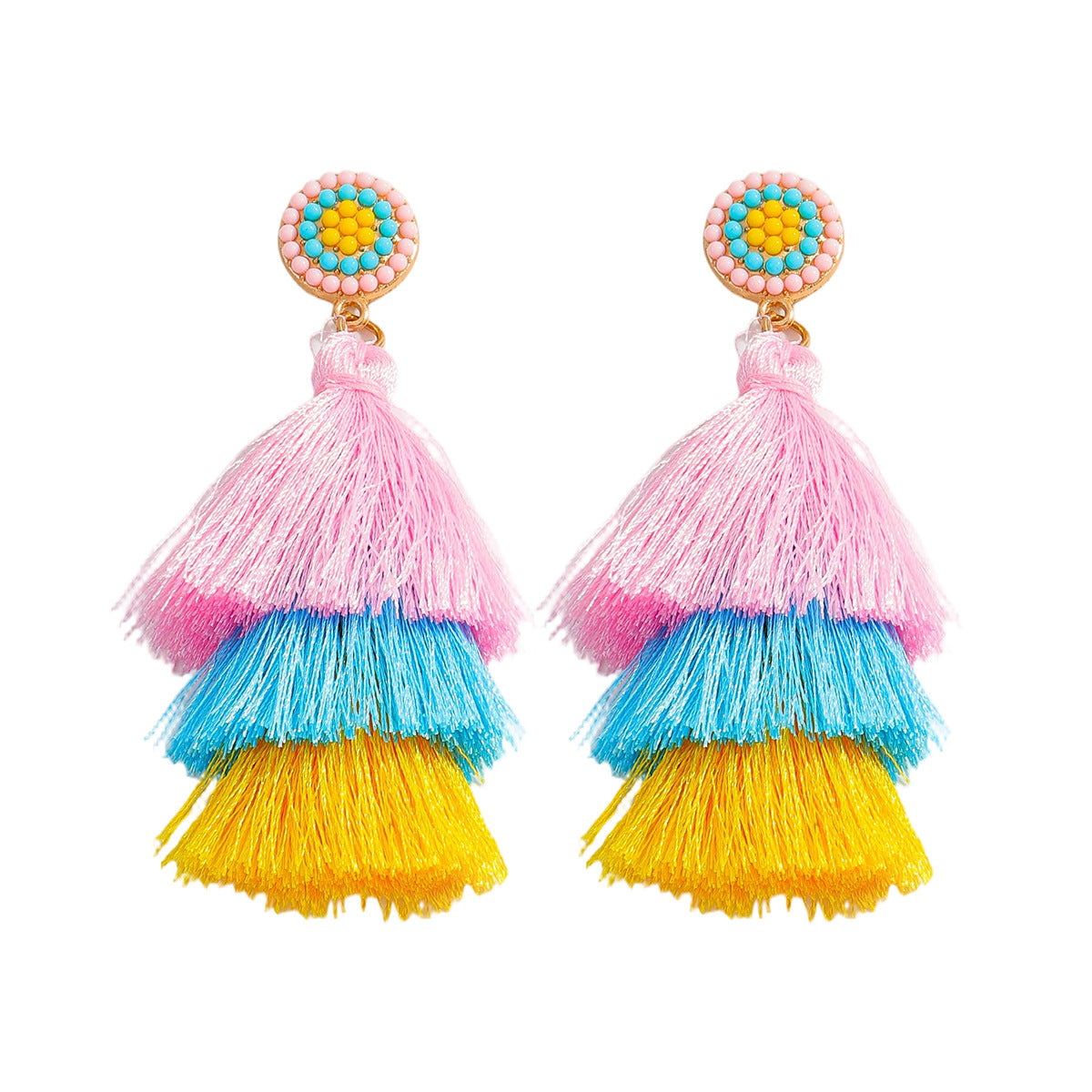 Wholesale Alloy Easter Bunny Carrot Tassel Earrings