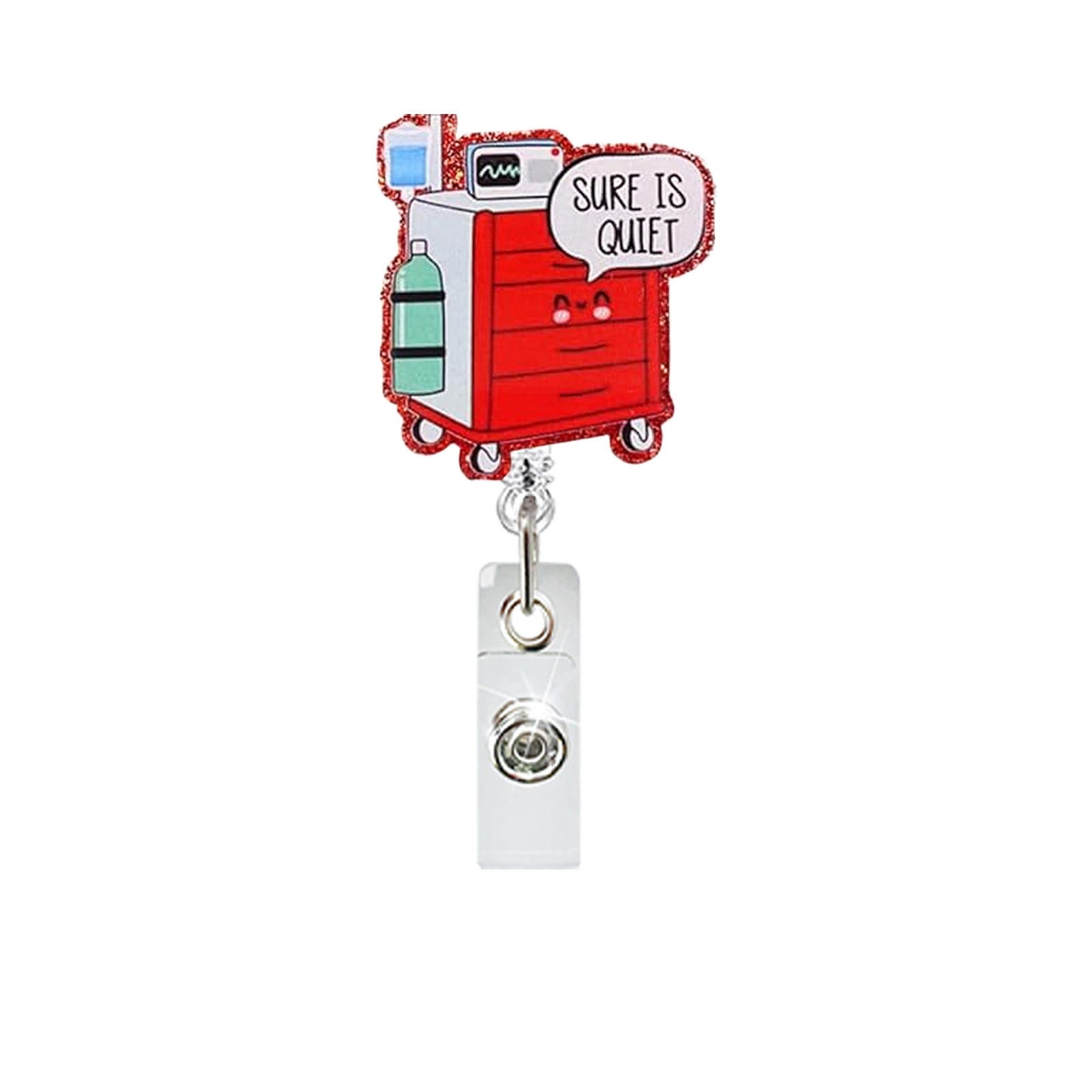 Wholesale Fun Cartoon Acrylic Badge Reel Retractable ID Card Holder Keychain Accessory