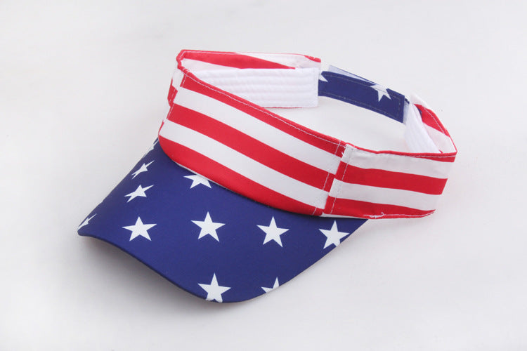 Wholesale US Independence Day Star Stripe US Flag Curved Eaves Cap Empty Cap