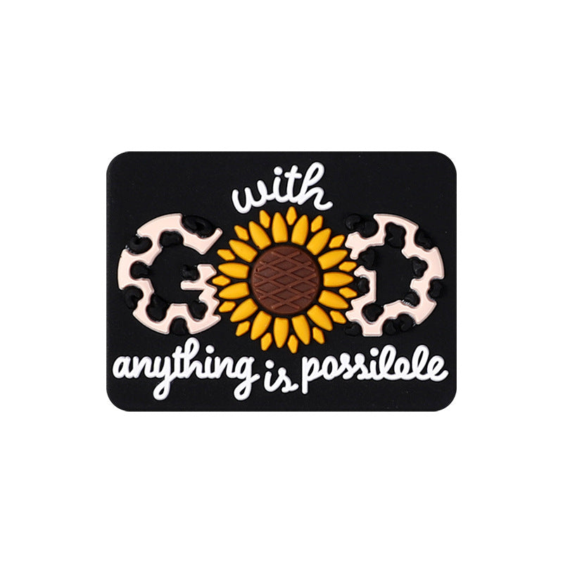 Wholesale 20pcs Cross Sunflower Silicone Focal Beads DIY Bead Accessories ACC-BDS-RongFa053